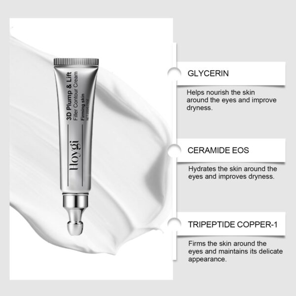 Hoygi Instant 3D Plump & Lift Eye Cream - Hydrating & Firming Eye Care for Fine Lines, Puffy Eyes & Dark Circles
