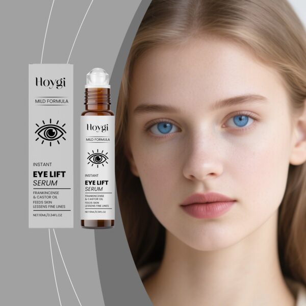Hoygi Instant Eye Lift Serum - Roll-On Firming Eye Care for Fine Lines, Puffy Eyes & Dark Circles